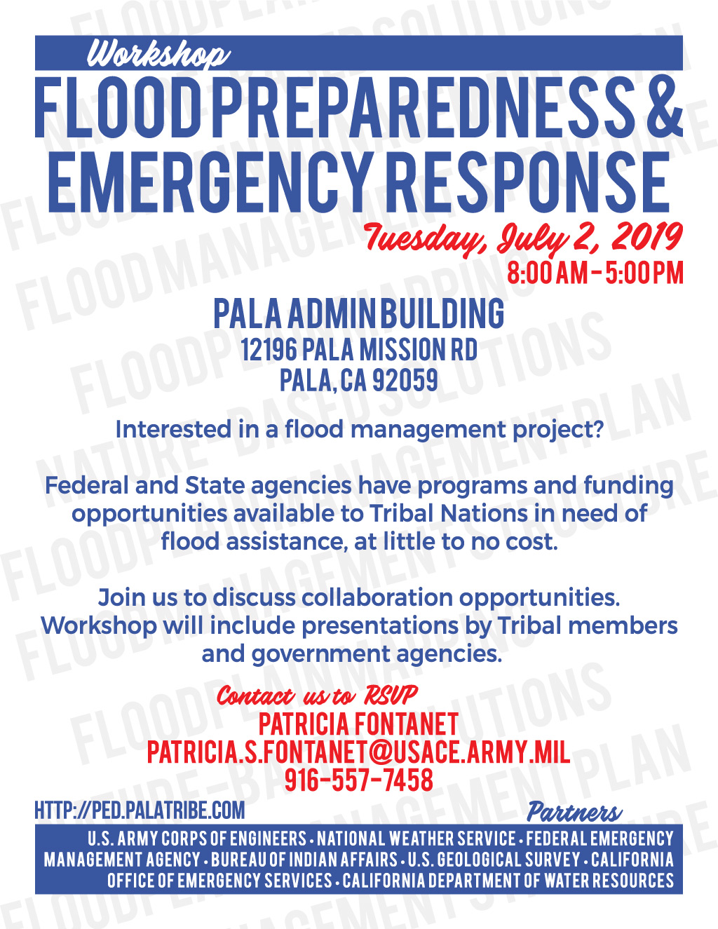 Pala Band California PED Army Corps of Engineers Flood Preparedness Emergency Response Workshop 2019