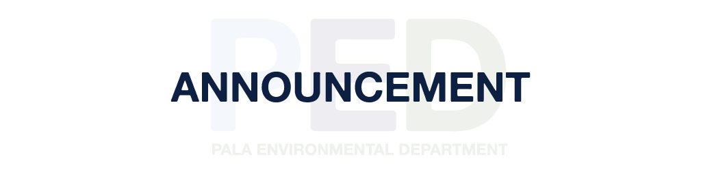 Pala Band of Mission Indians Environmental Department California Pala Post Website News Announcement