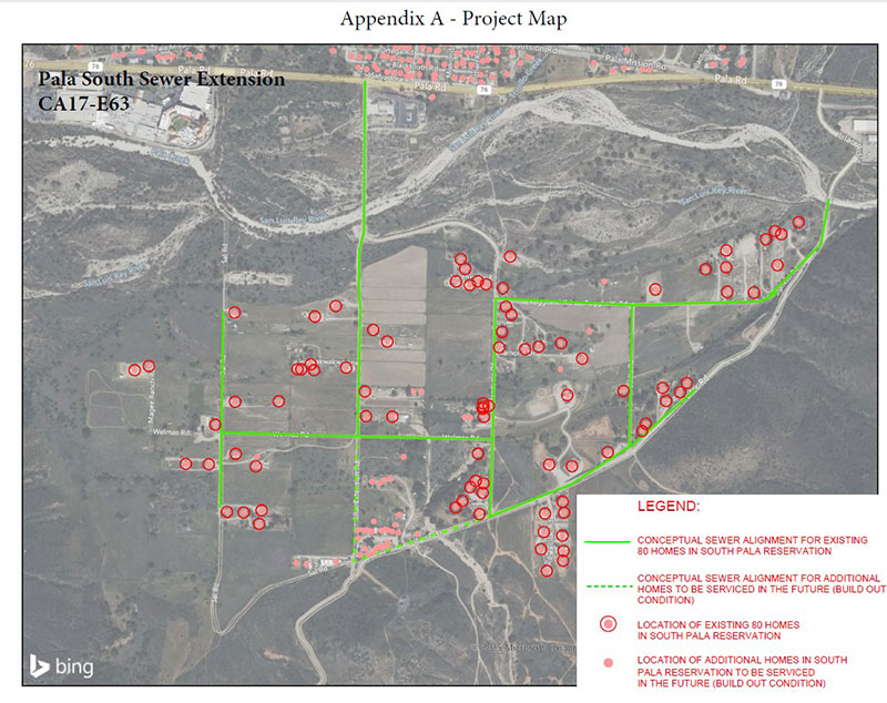 Pala Environmental Department PED Planet Pala Band of Mission Indians Logo Newsletter Take Action South Side Pala Sewer